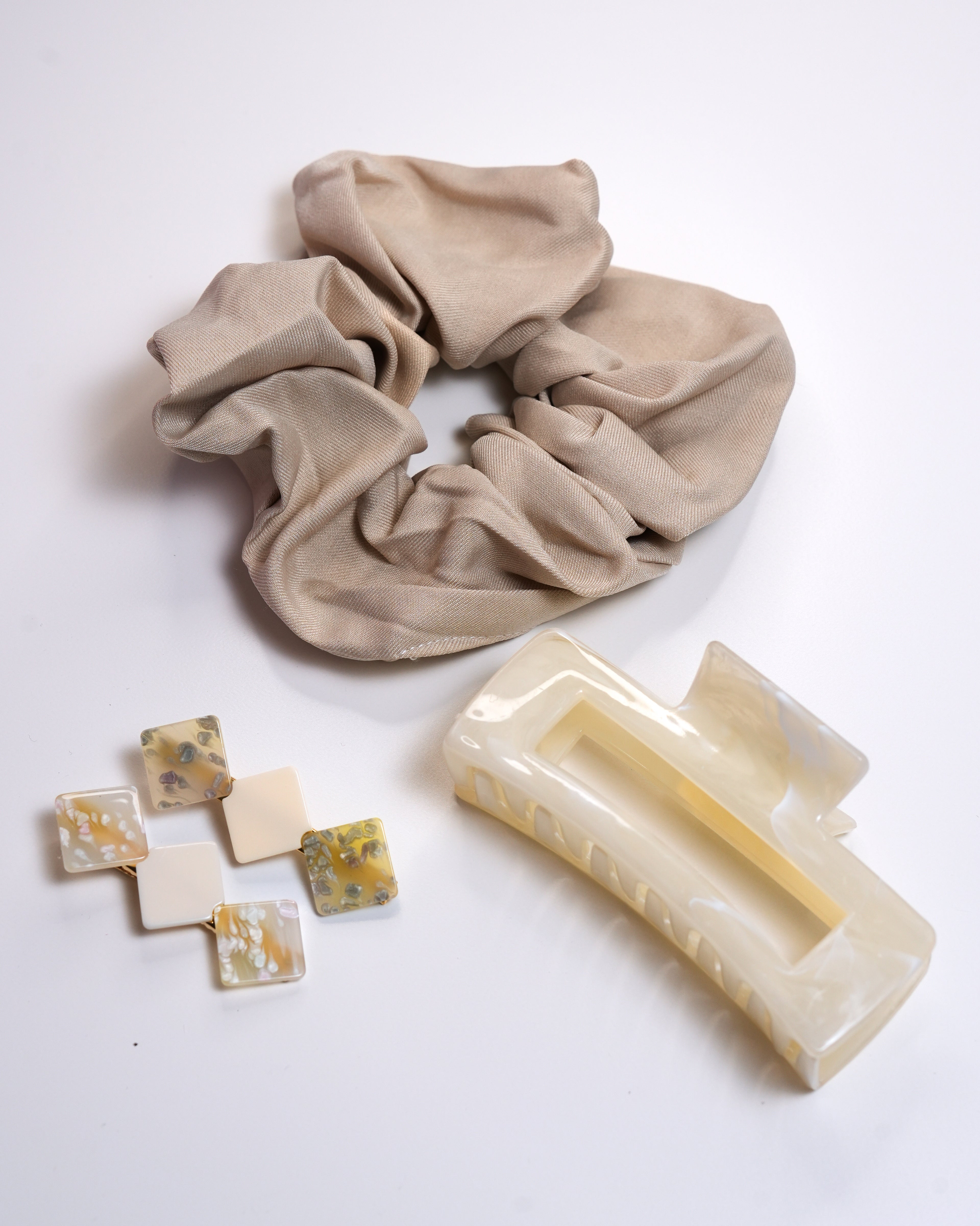 Beige Mini Hair Accessories Set