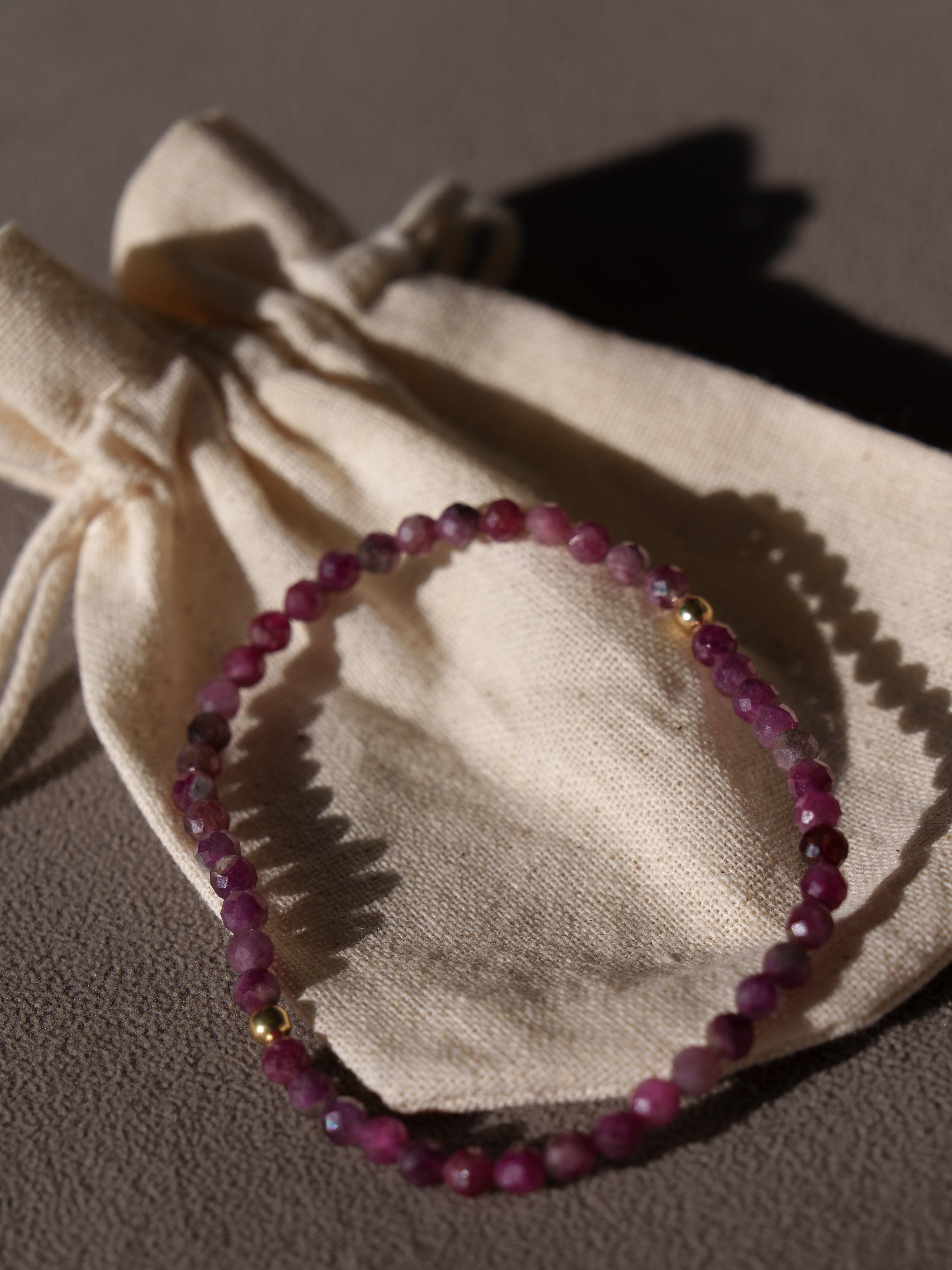 Pink Tourmaline Microfaceted Bracelet