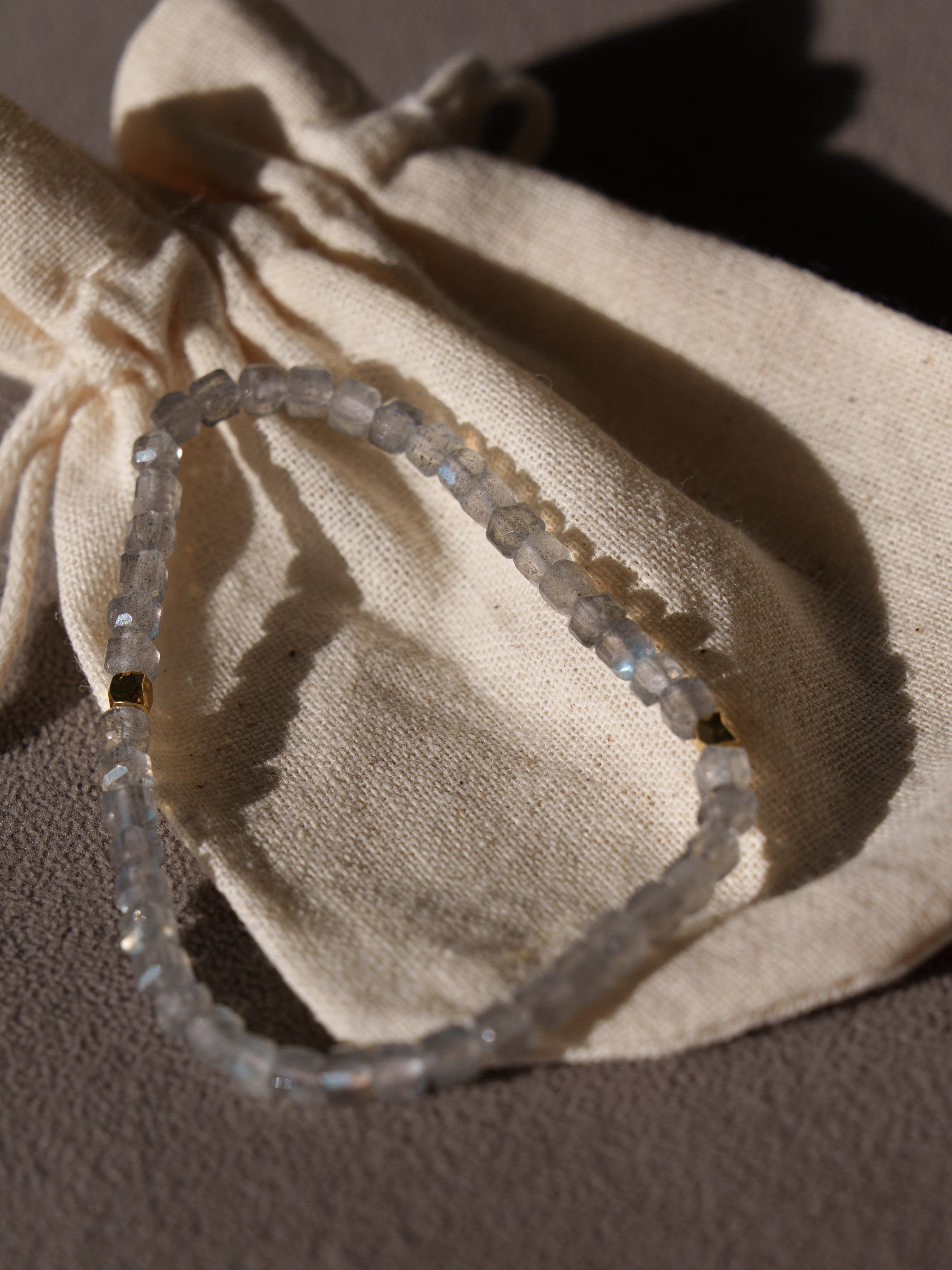 Labradorite Cube-Cut Bracelet