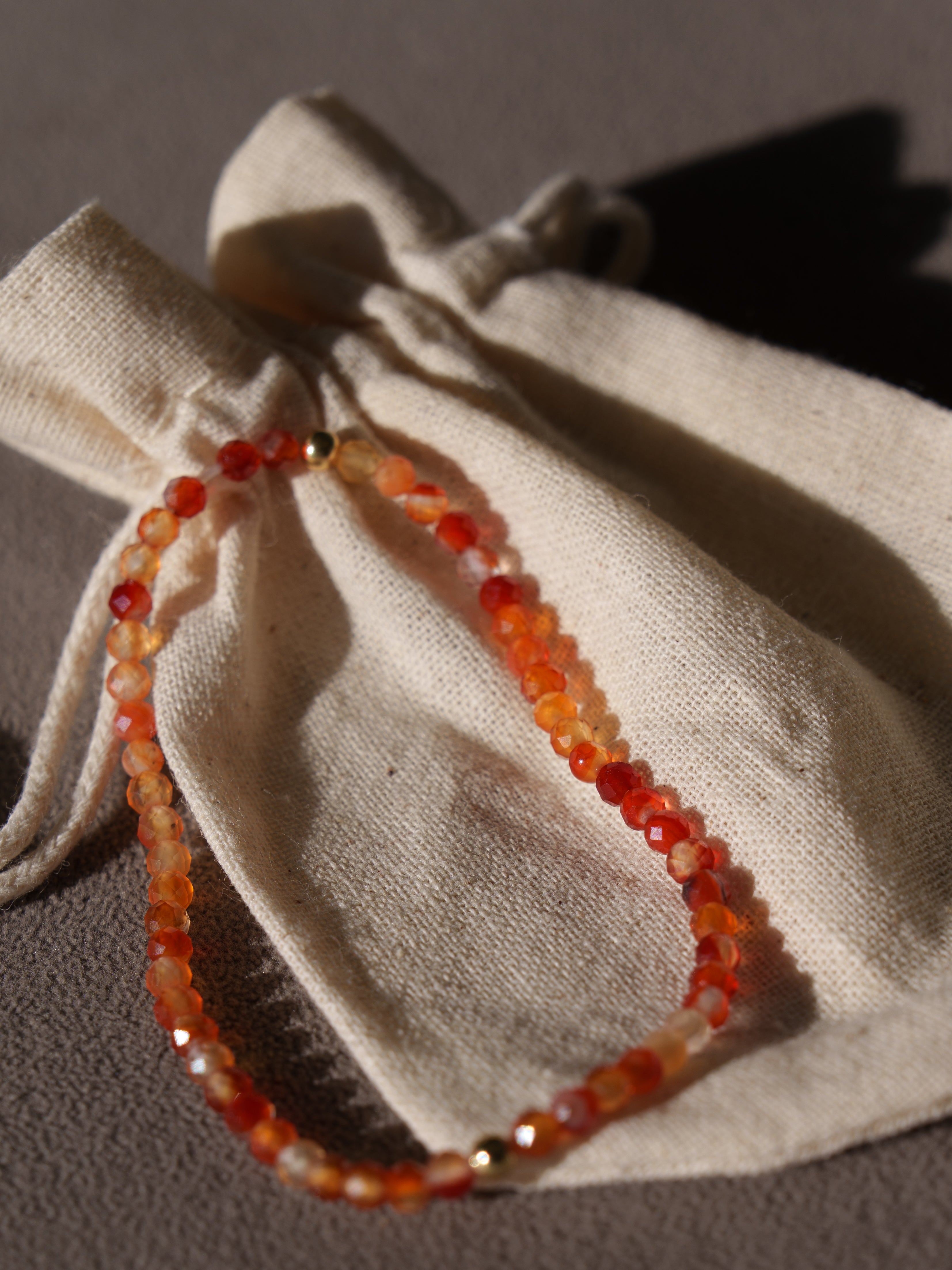 Orange Carnelian Agate Bracelet
