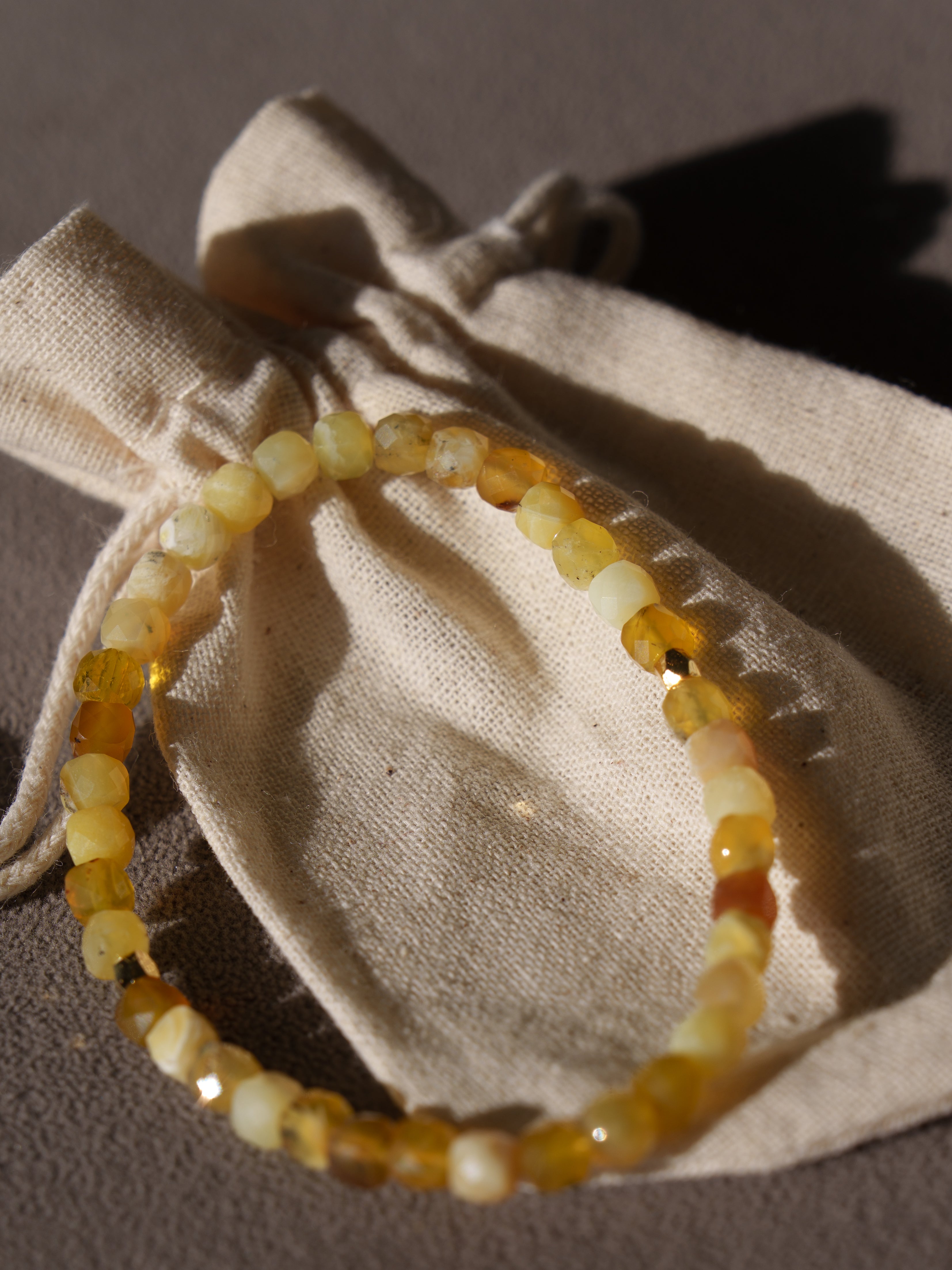 Yellow Opal Cube-Cut Bracelet