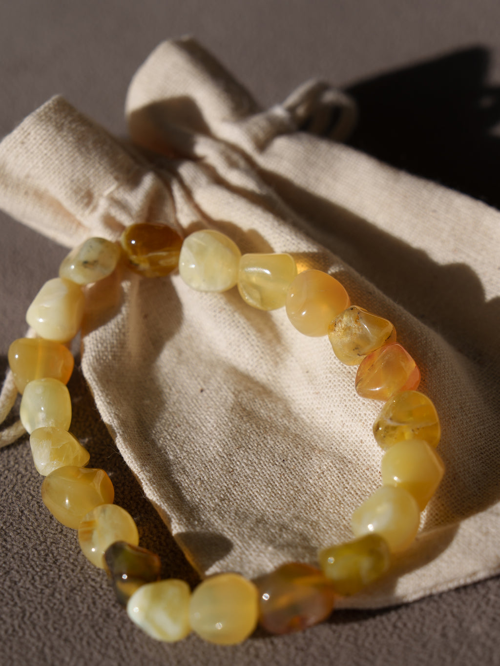 Yellow Opal Pebble Bracelet
