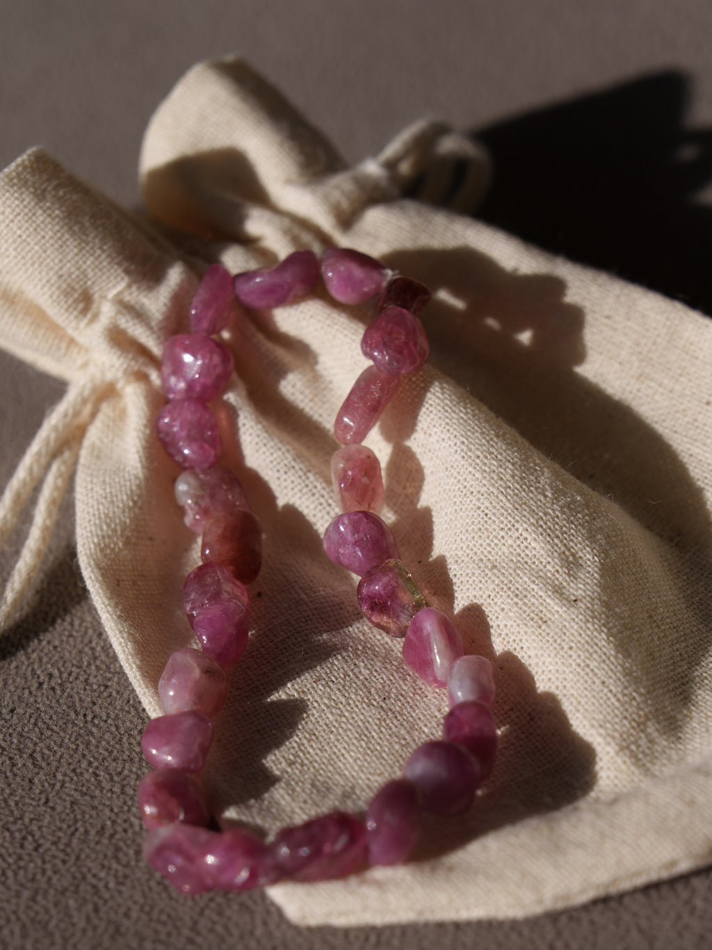 Pink Tourmaline Pebble Bracelet