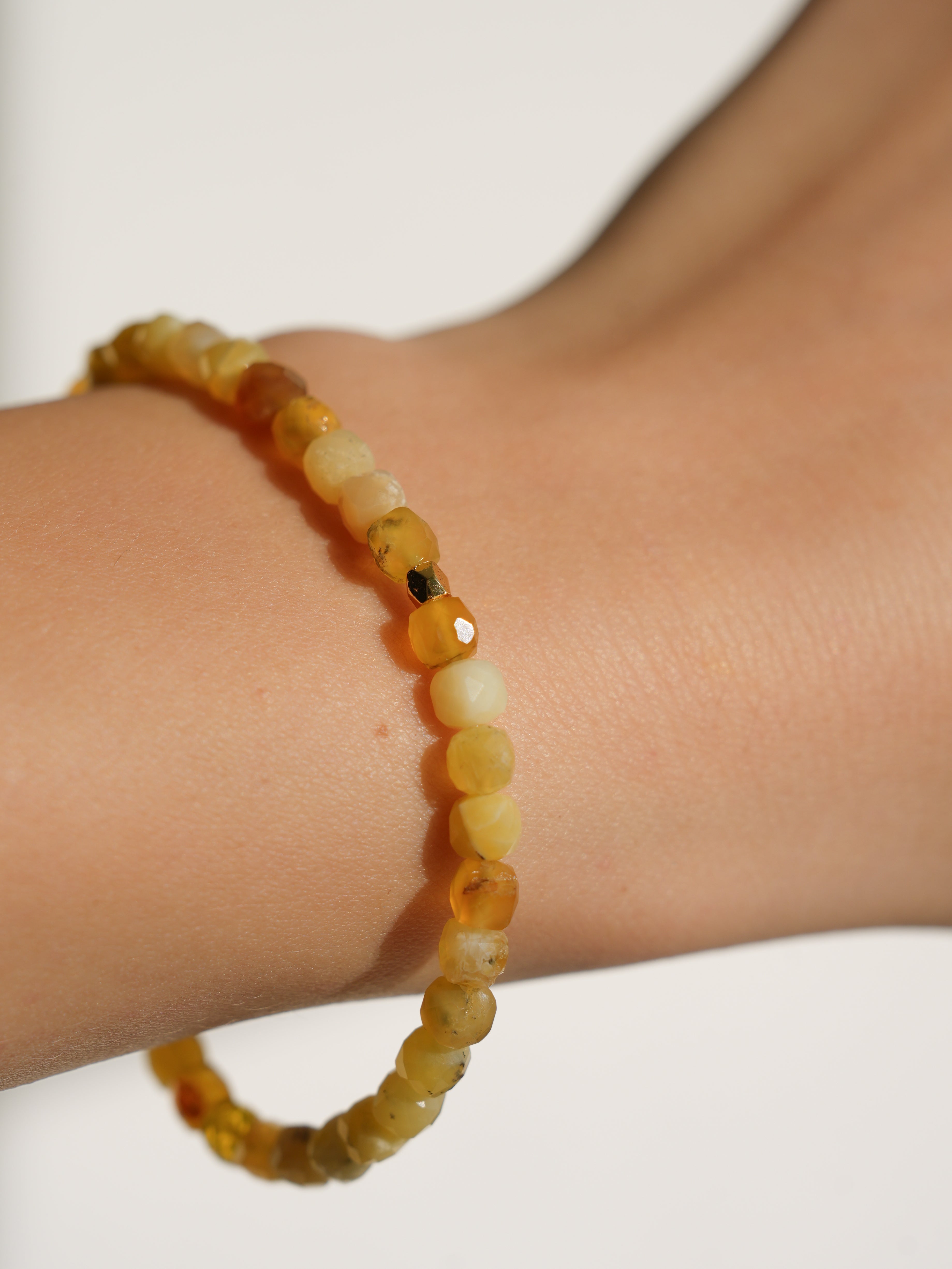 Yellow Opal Cube-Cut Bracelet