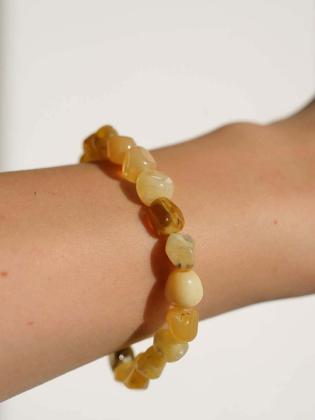Yellow Opal Pebble Bracelet
