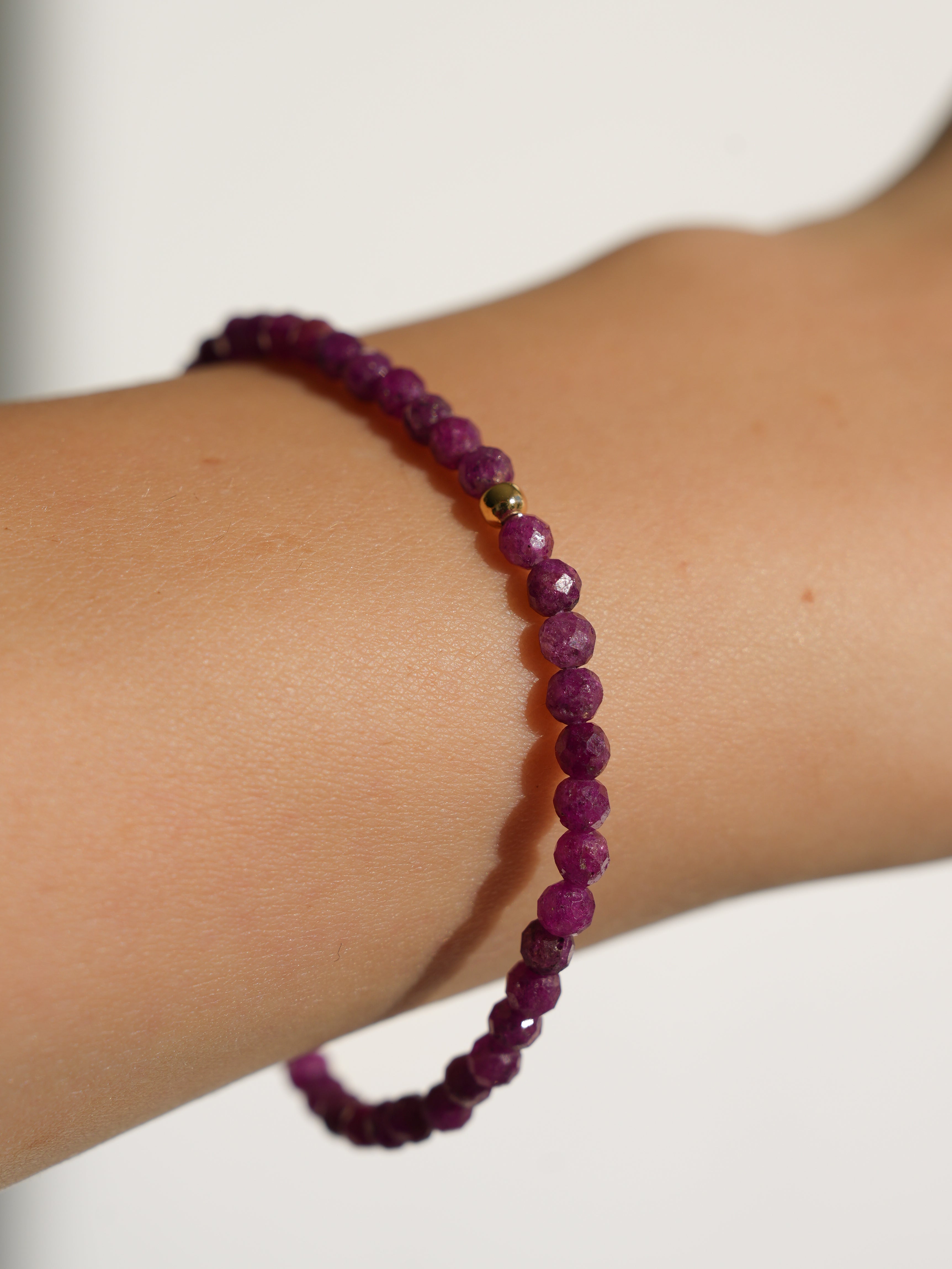 Ruby Microfaceted Bracelet