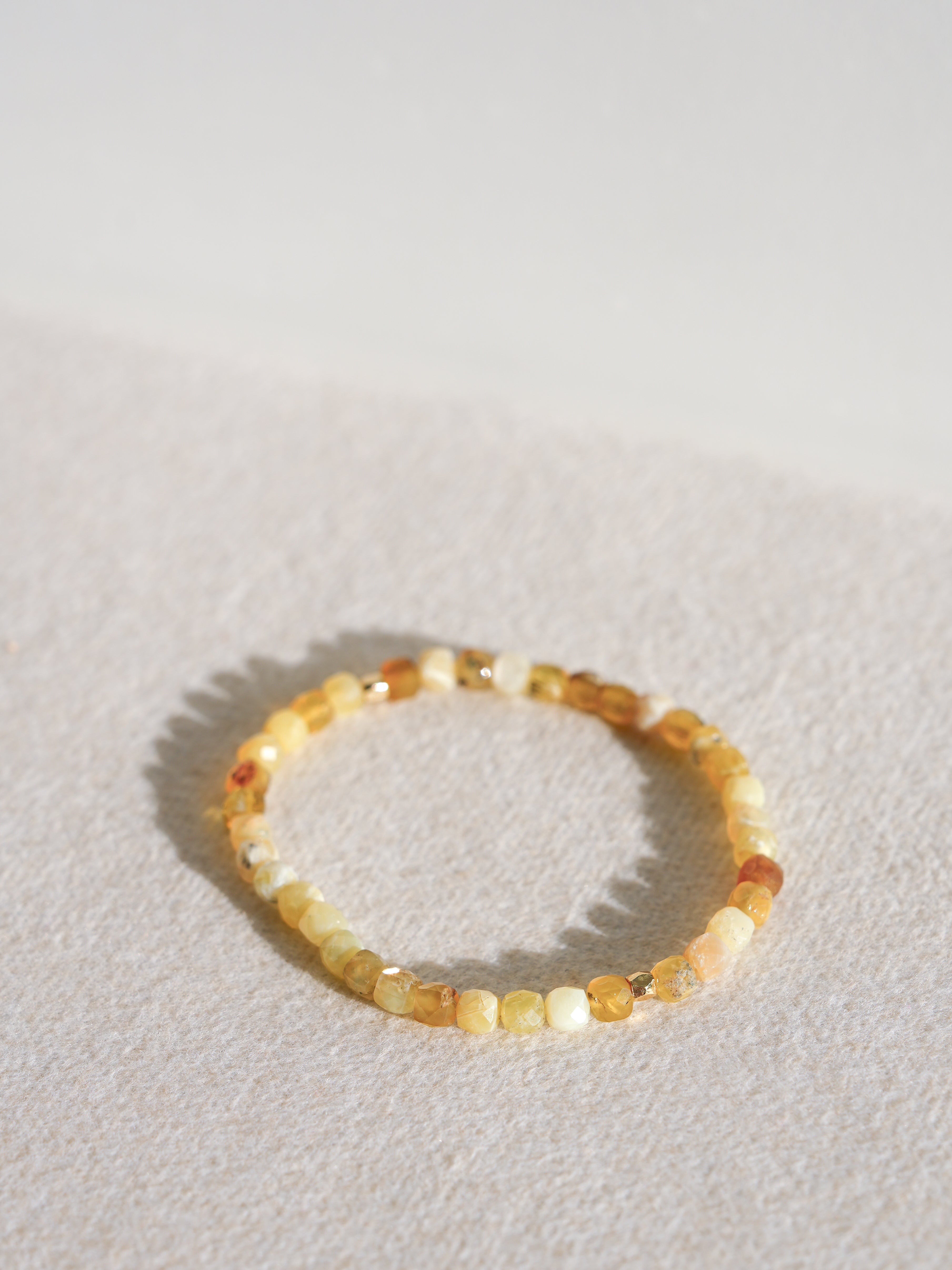 Yellow Opal Cube-Cut Bracelet