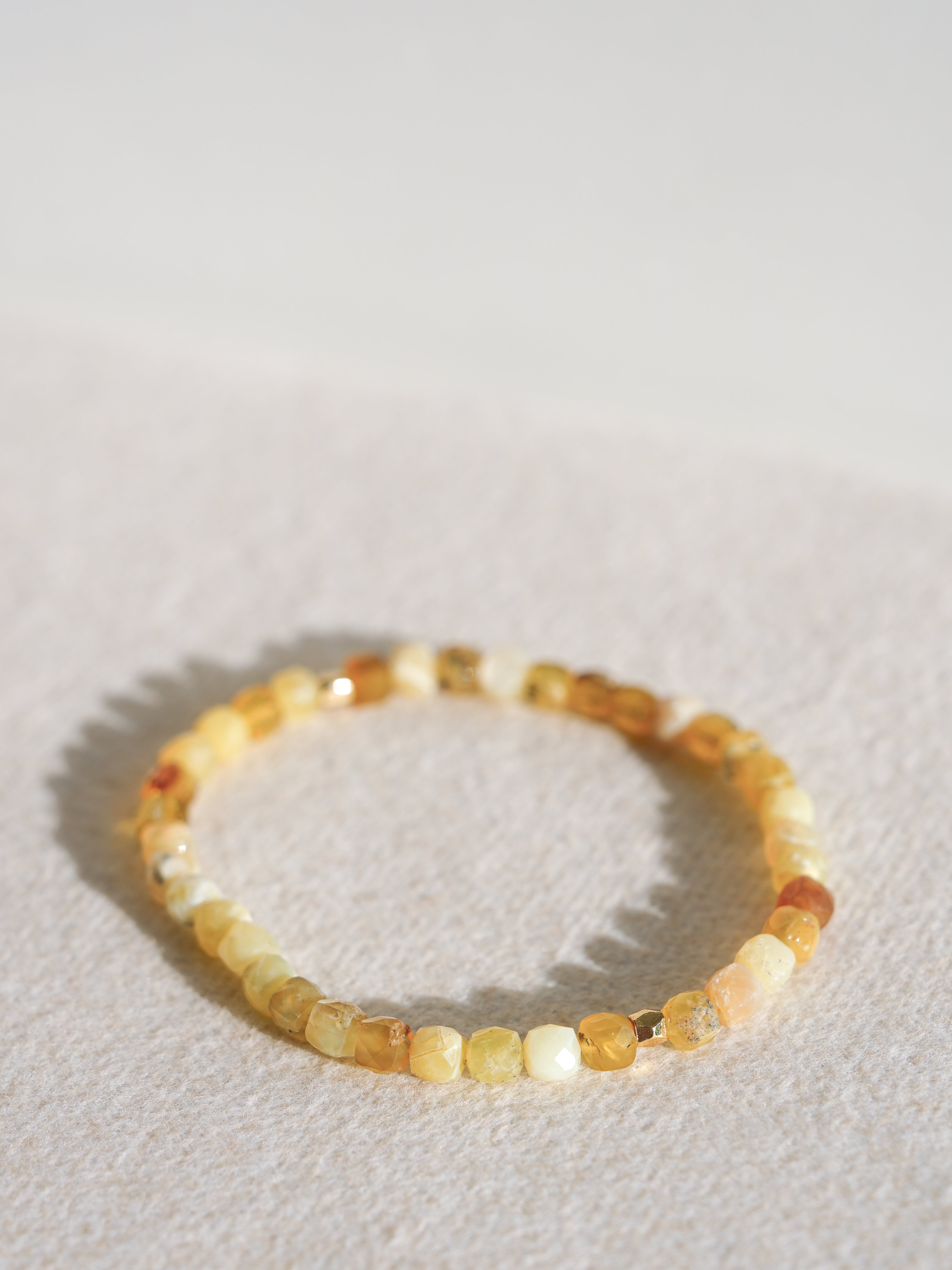Yellow Opal Cube-Cut Bracelet
