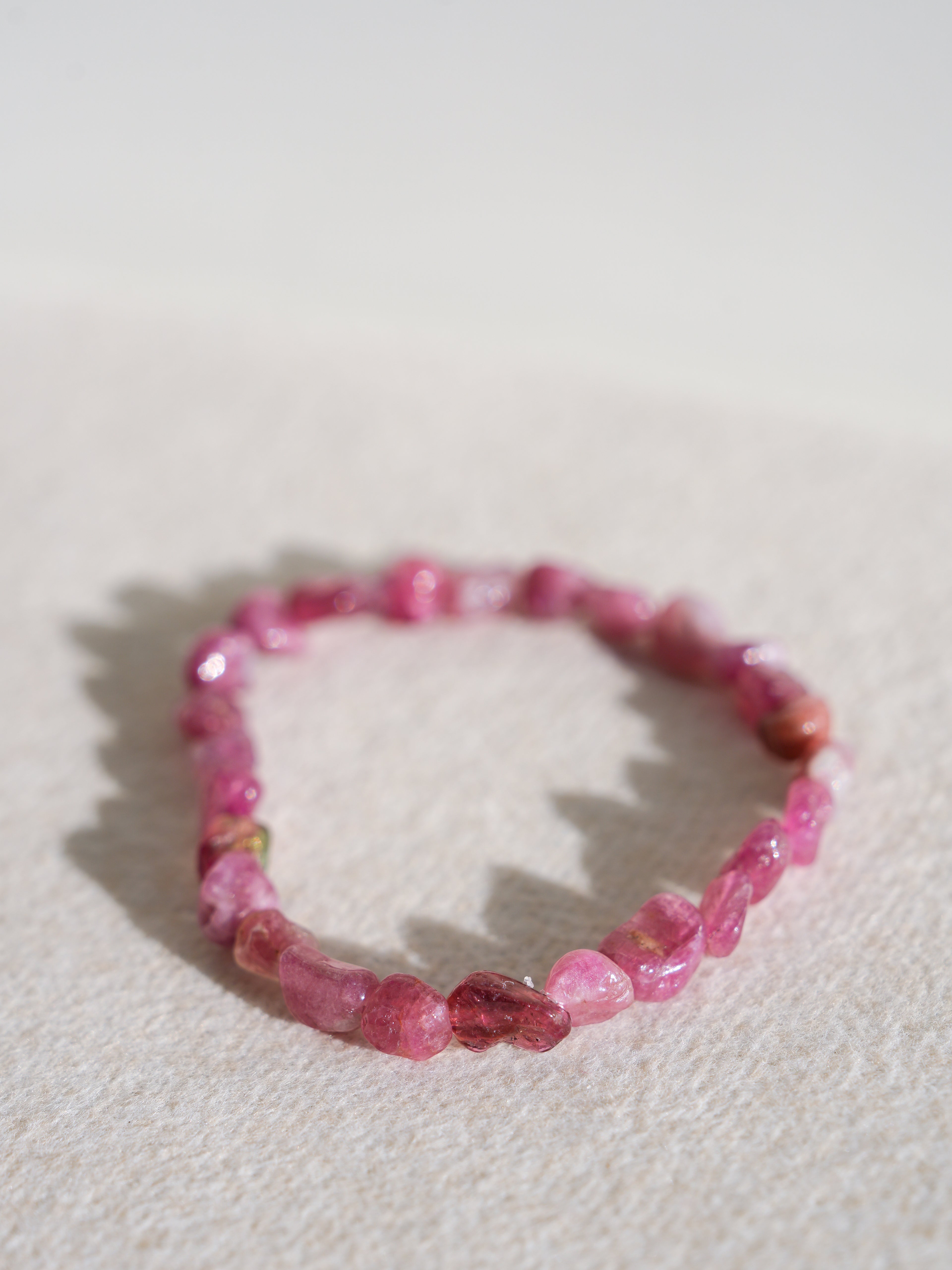 Pink Tourmaline Pebble Bracelet