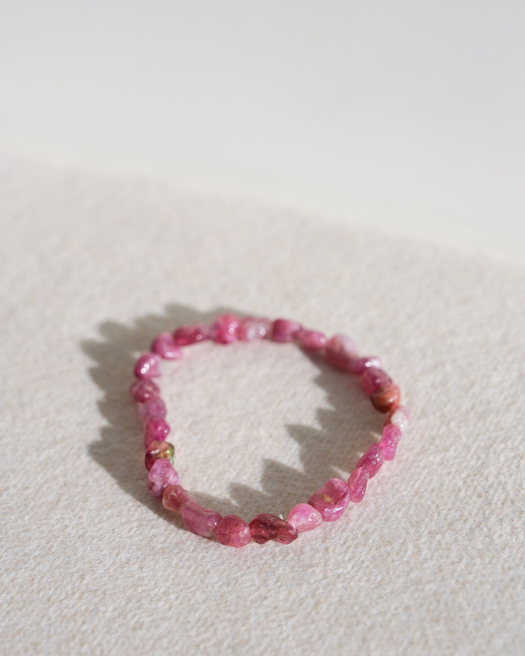 Pink Tourmaline Pebble Bracelet