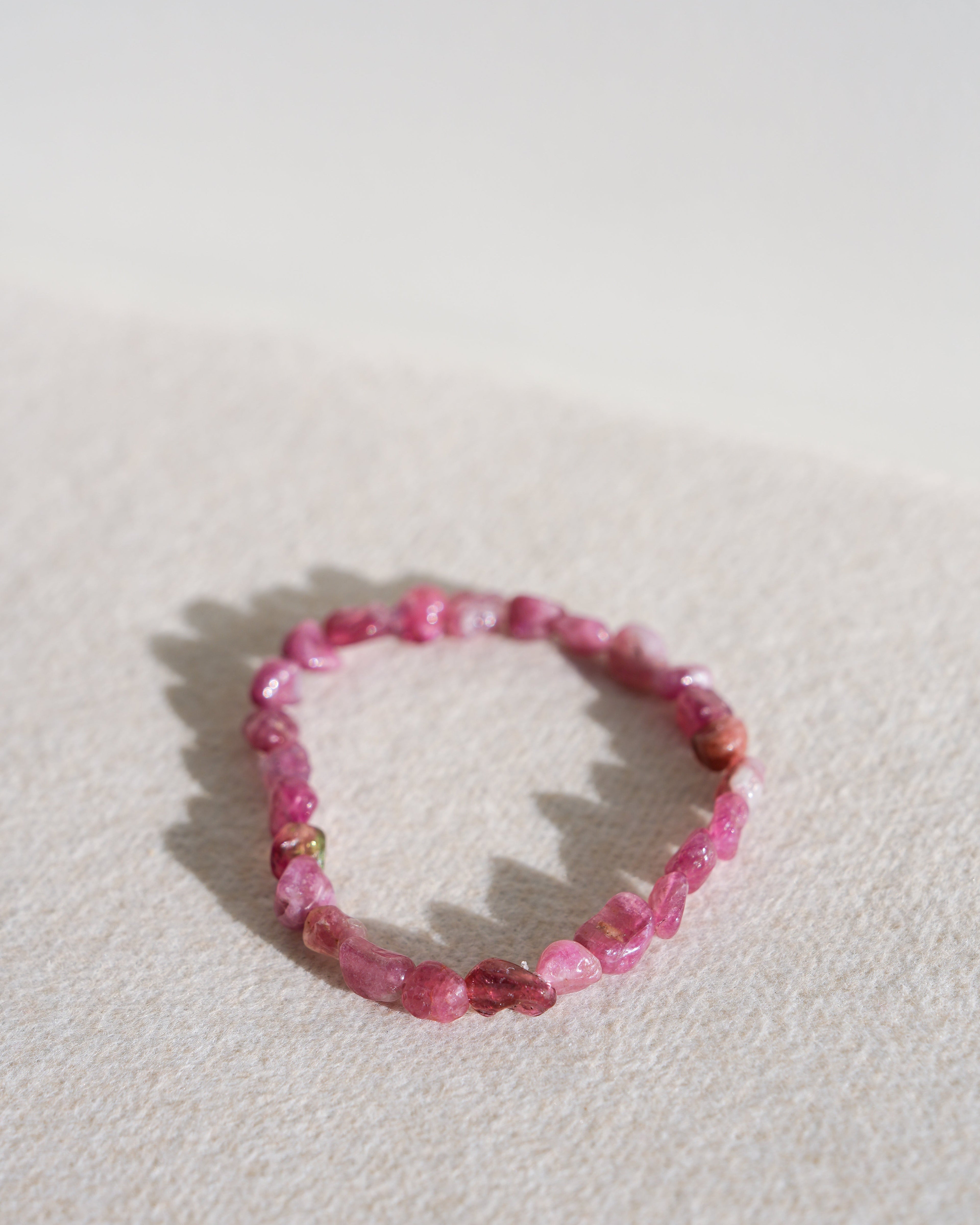 Pink Tourmaline Pebble Bracelet