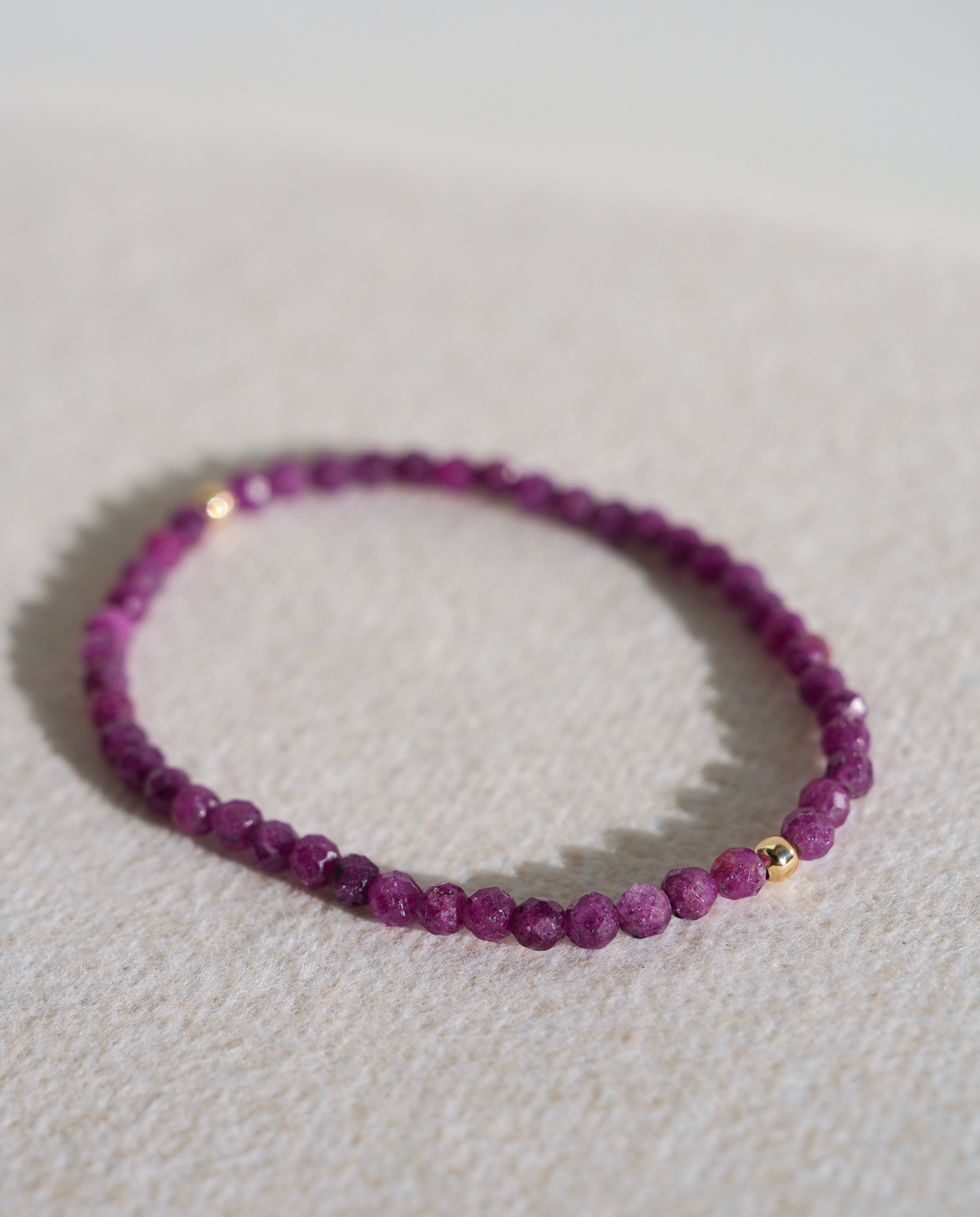 Ruby Microfaceted Bracelet